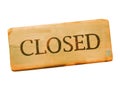 wooden closed sign Royalty Free Stock Photo