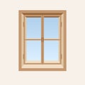 Wooden closed window. Royalty Free Stock Photo