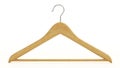 Wooden cloth hanger isolated on white background. 3D illustration
