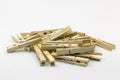 Wooden clothes line pins Royalty Free Stock Photo