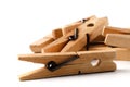 Wooden clothes pegs for clothes drying Royalty Free Stock Photo