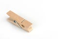 Wooden clothespin isolate on white background Royalty Free Stock Photo