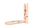 Wooden clothespin isolated Royalty Free Stock Photo