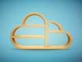 Wooden cloud shelf Royalty Free Stock Photo
