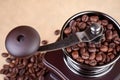 Wooden coffee grinder Royalty Free Stock Photo