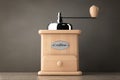 Wooden Coffee Mill. 3d Rendering