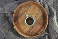 Wooden Coffee Tray Royalty Free Stock Photo