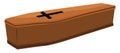 Wooden coffin, illustration, vector