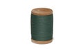 Wooden coil with sewing thread