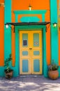 Wooden colored door