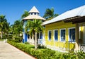 Wooden colored houses very popular in Caribbean, ideal for holidays