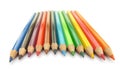 Wooden colored pencils Royalty Free Stock Photo
