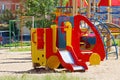 Wooden colored toy car with slide Royalty Free Stock Photo