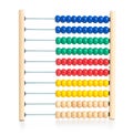 Wooden colorful abacus kids toy isolated Royalty Free Stock Photo