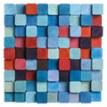 Blue and red mosaic