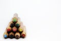 Wooden colorful ordinary pencils isolated on a white background Royalty Free Stock Photo