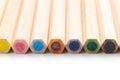 Wooden colorful ordinary pencils isolated on a white background, Image Royalty Free Stock Photo