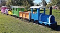 Wooden, Colorful, Playground Train Set Royalty Free Stock Photo