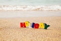 Wooden colorful word 'Holiday'