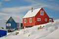 Wooden colourful cottages