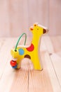 A wooden colourful horse toy Royalty Free Stock Photo