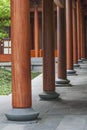 Wooden column in Chinese temple Royalty Free Stock Photo