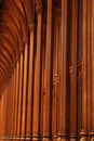 Wooden columns in church