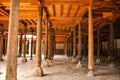 Wooden columns at the Djuma Mosque in Ichan Kala,Khiva Royalty Free Stock Photo