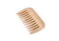 wooden comb isolated on white background.