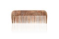 Wooden comb isolated on a white background Royalty Free Stock Photo