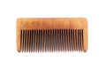 Wooden comb isolated on white background. Hair comb isolated