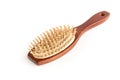 Wooden comb isolated on white background Royalty Free Stock Photo