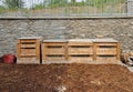 Wooden compost bins