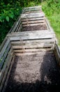 Compost bins with humus