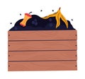 wooden compost box Royalty Free Stock Photo