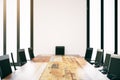 Wooden conference table