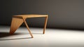 Minimalist Wood Stick Sculpted Table With Varied Angles