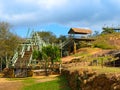 Wooden construction in archeological site of Fuere