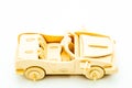 Toy car made of wood Royalty Free Stock Photo