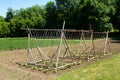 Wooden constructions on the organic farm