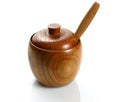 Wooden container for sugar Royalty Free Stock Photo