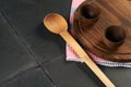 Wooden cookware Cutting board Royalty Free Stock Photo