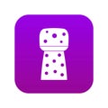 Wooden cork icon digital purple