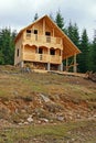Wooden Cottage In Construction