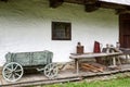 Wooden cottage in village