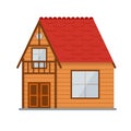 Wooden Country House. Vector