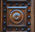 Wooden crafts door detail, Italy
