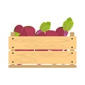 Wooden crate with beet