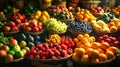 Assorted Fruits Packed in a Wooden Crate Royalty Free Stock Photo