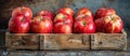 Wooden Crate Filled With Red Apples Royalty Free Stock Photo